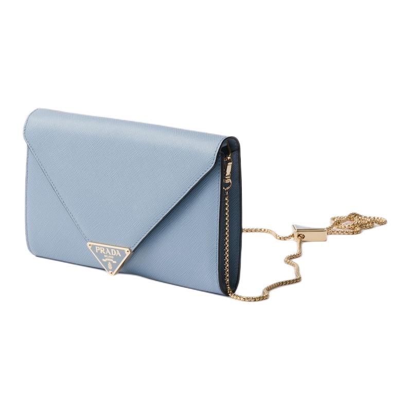 PRADA Calfskin Shoulder Bag Mini Women's Starry Realm Blue