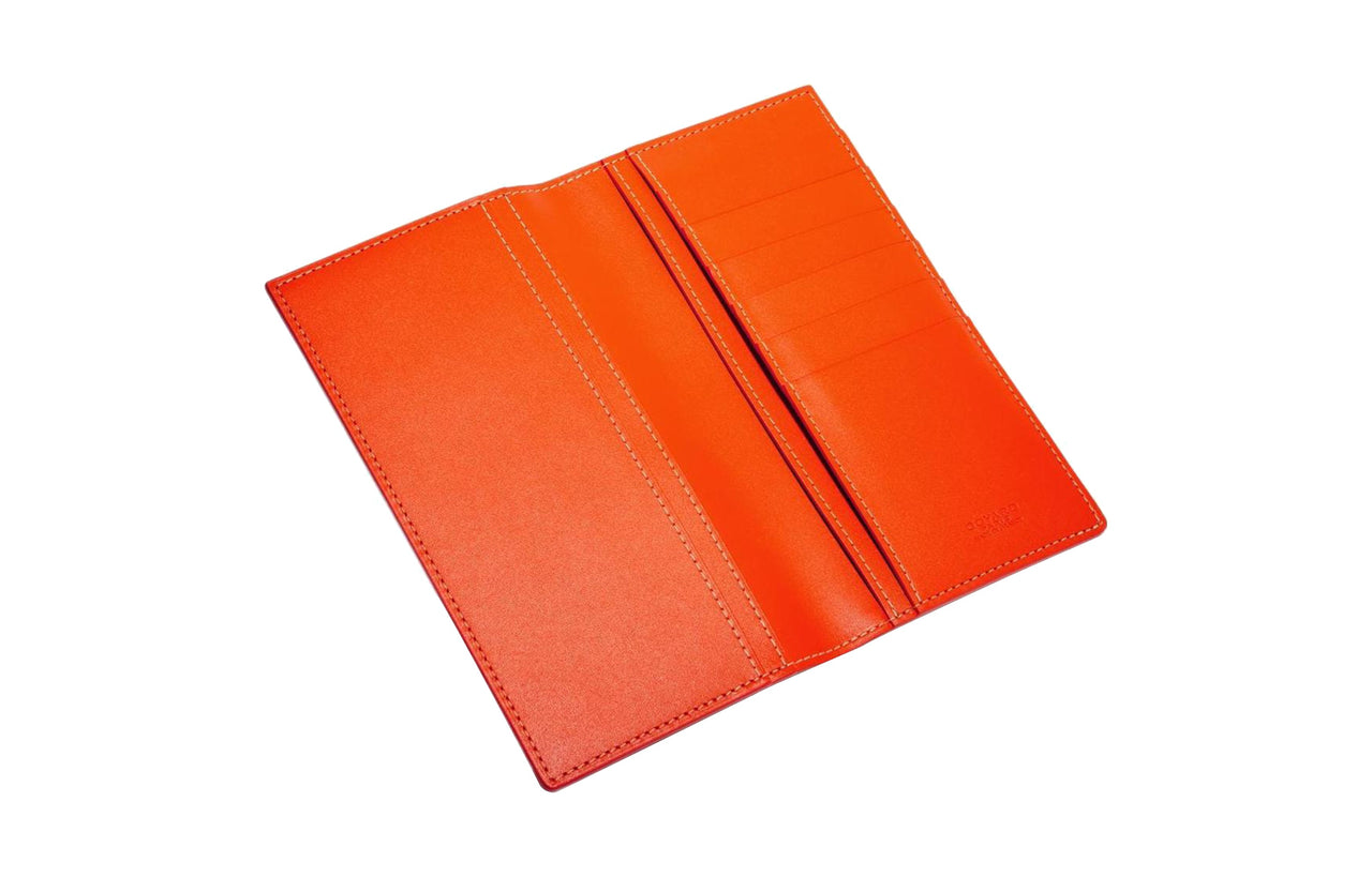 GOYARD SAINT-ROCH Canvas With Leather Dog's Teeth Wallet Unisex Orange