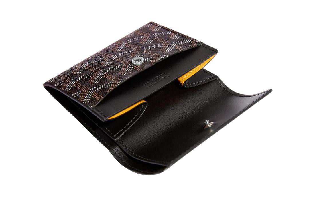 GOYARD MARIGNY Canvas With Leather Coin Purse Women's Black