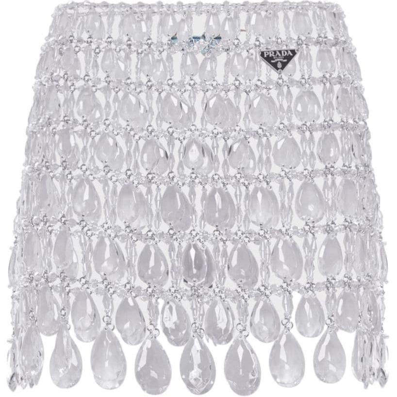 PRADA Casual Short Skirts Women's White
