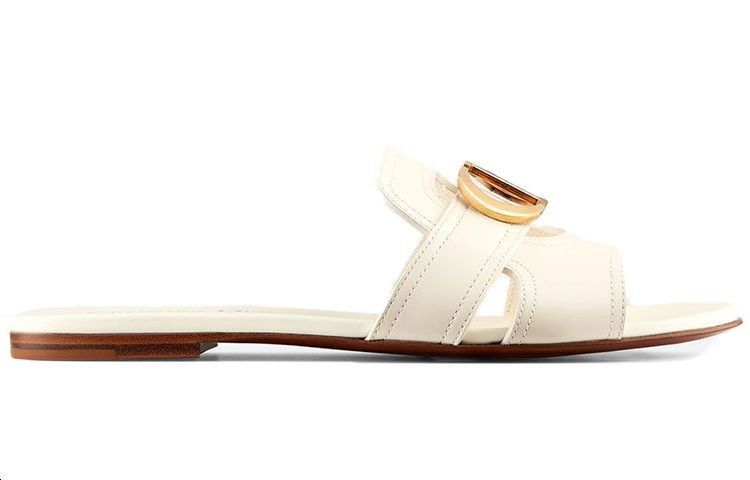 DIOR 30 Montaigne Fashion Slippers Women's White