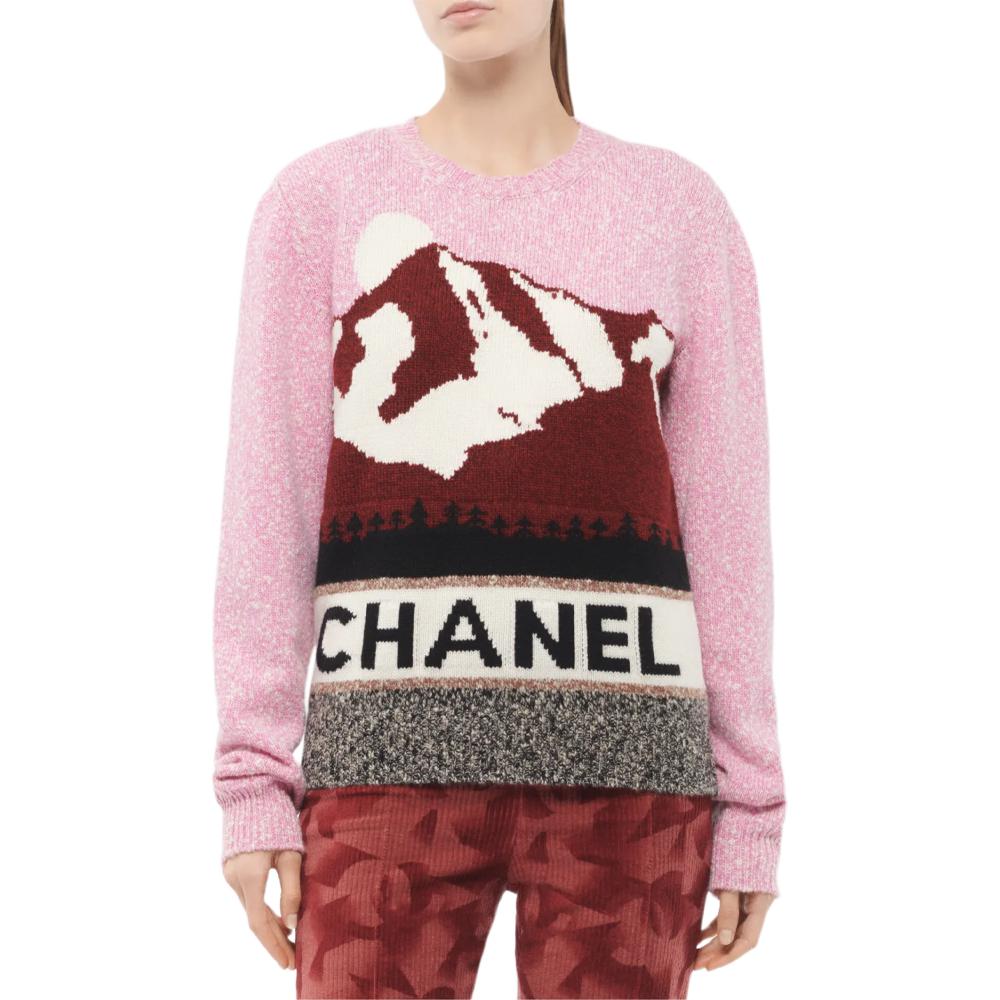 CHANEL COCO NEIGE Series FW24 Sweater Women's Pink