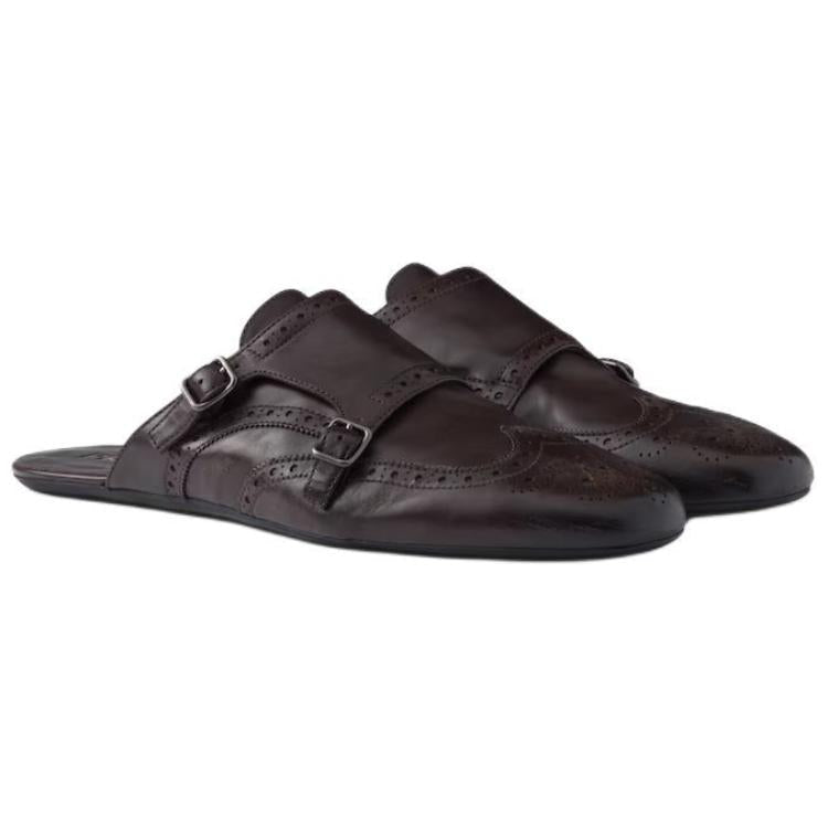 PRADA Closed Toe Slippers Men's Brown