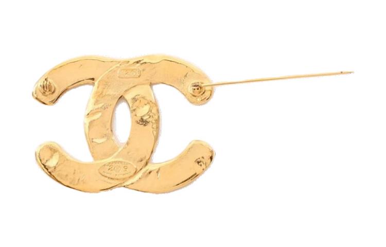 CHANEL 1994 Cc Woven engraved Brooch