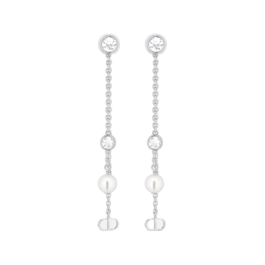 DIOR Metal Earrings Women's Silver