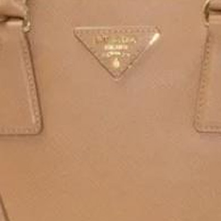 PRADA Cow Leather Shoulder Bag Crossbody Bag Handbag Women's Coffee
