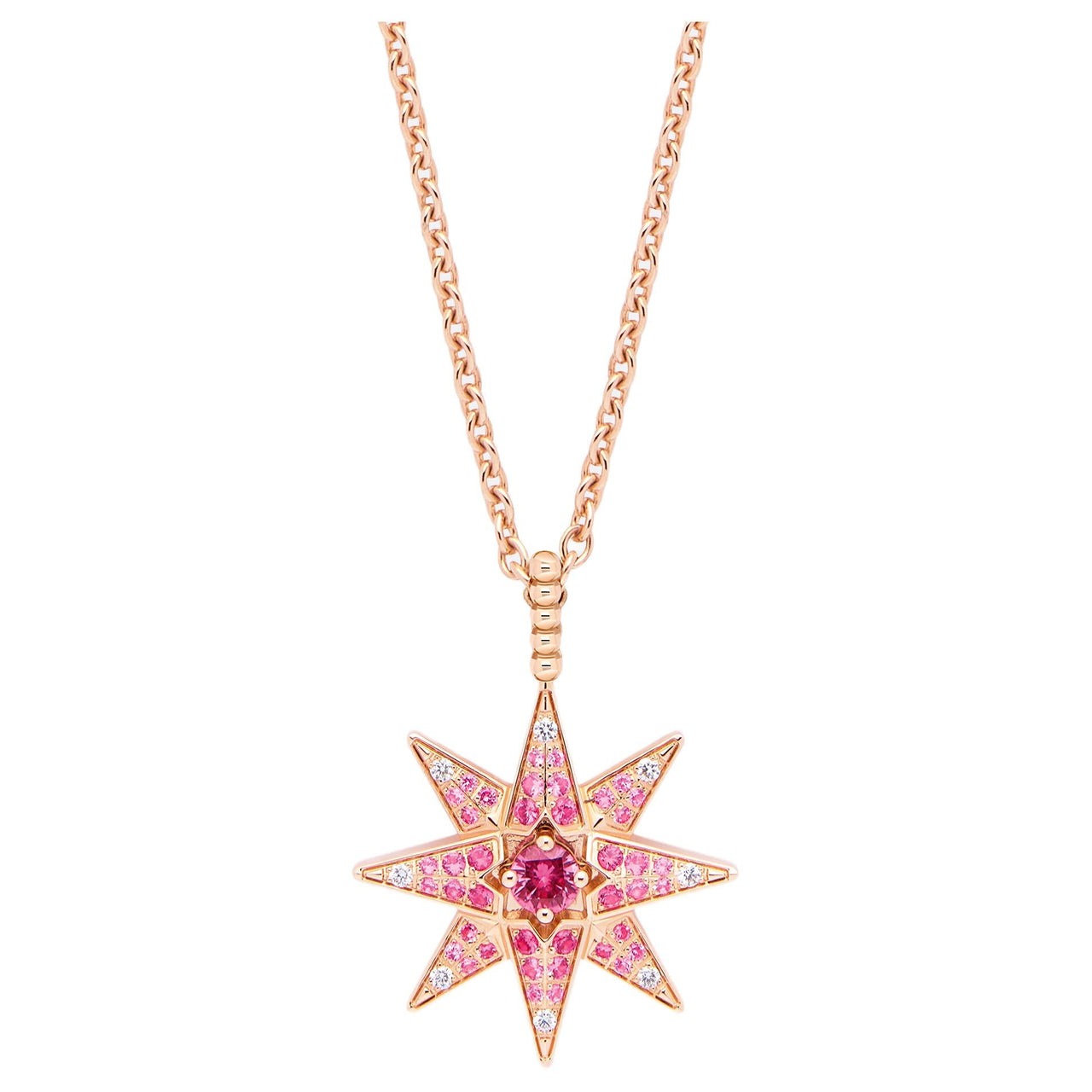 DIOR Rose 18k Gold Necklaces Women's Rose