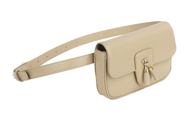 CELINE Calfskin Fanny Pack Regular Women's Ivory