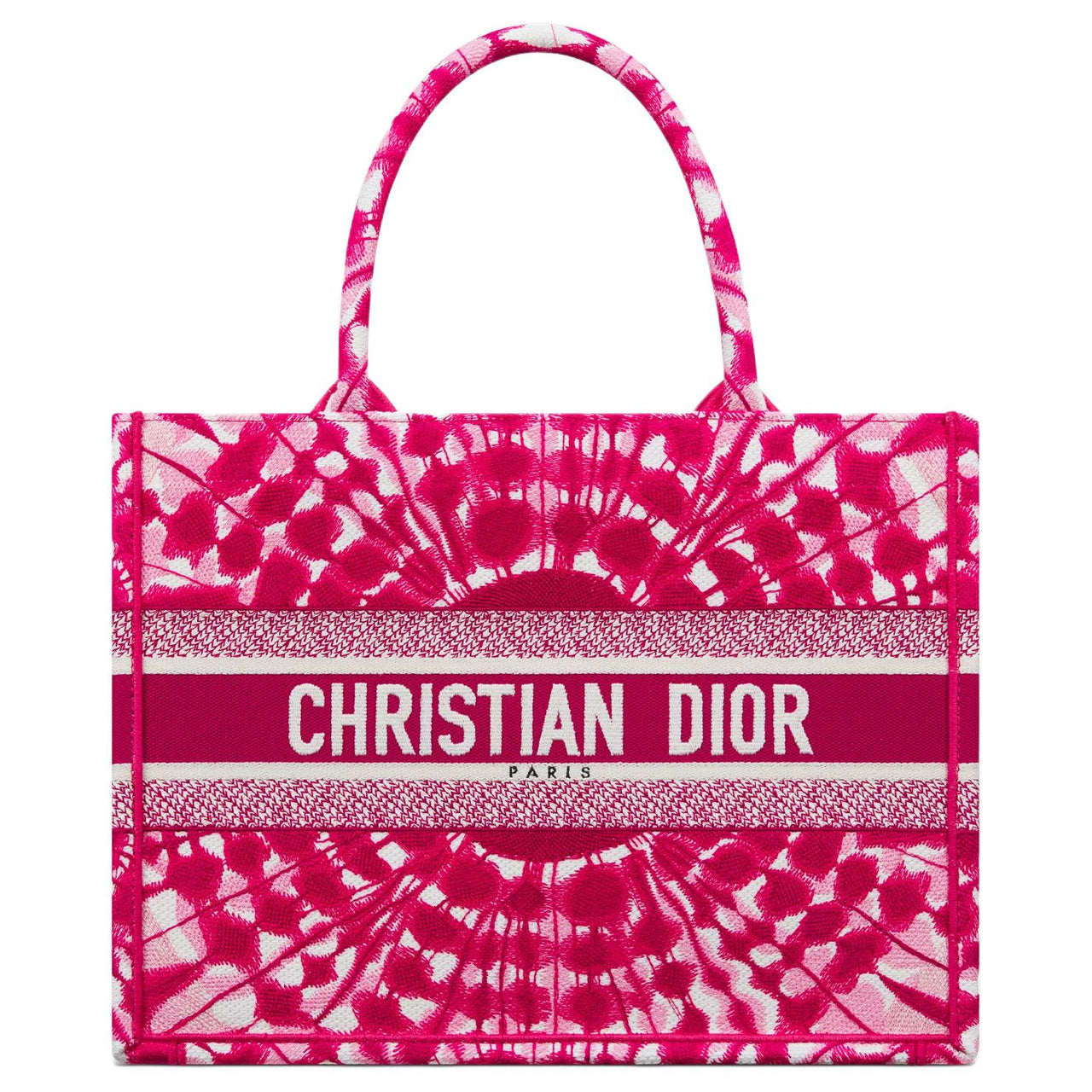 DIOR Miss Dior Cotton Tote Bag, Shopping Bag, Handbag Medium Size Women's Fuchsia
