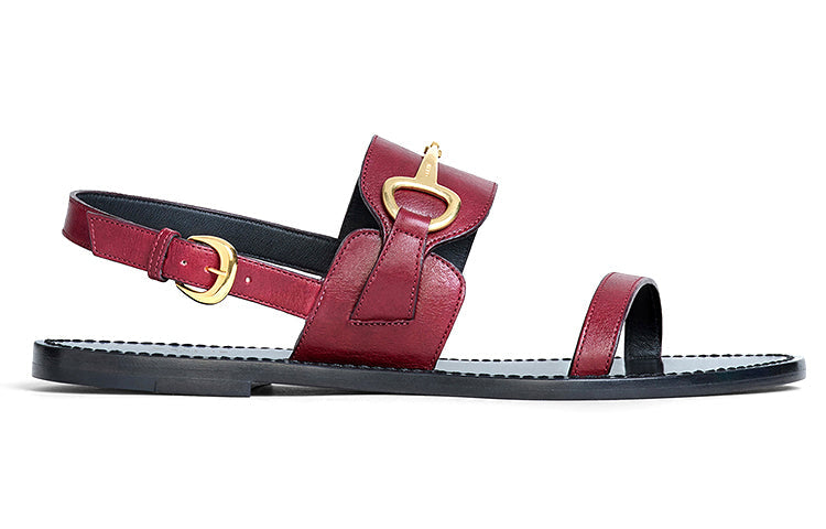 CELINE CrÉcy Strap Sandals Women's Red