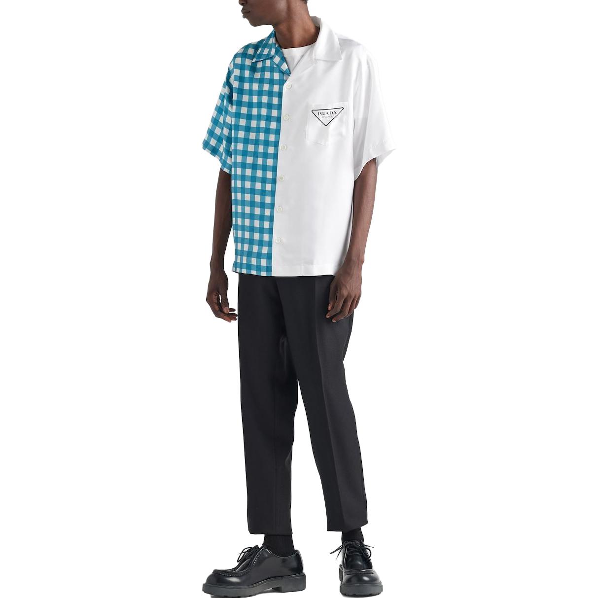 PRADA Double Match Silk Twill Shirt