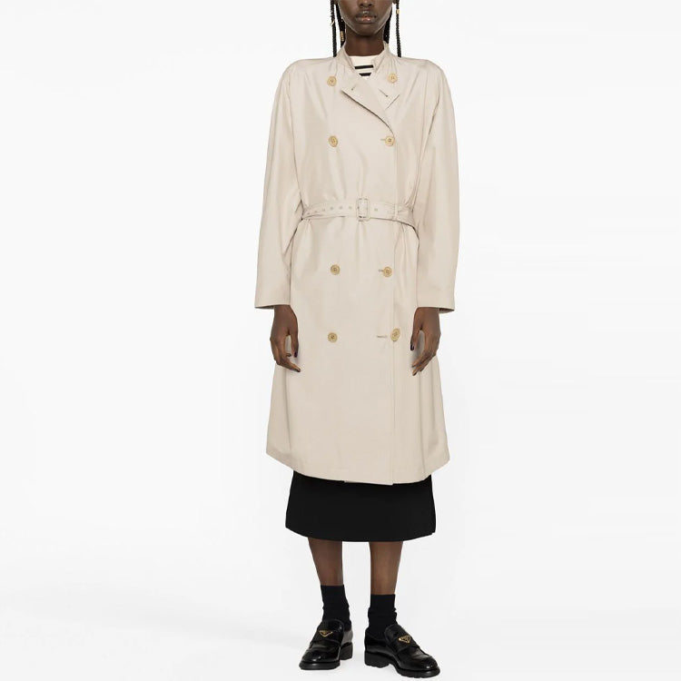 PRADA Double-Breasted Belted Trench Coat
