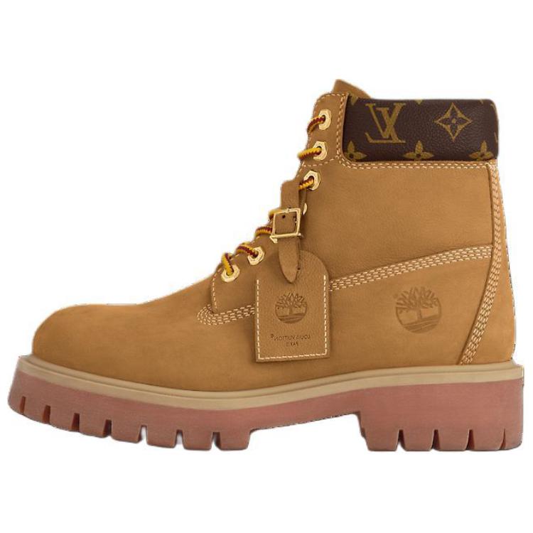 بوت مارتن قصير من Timberland x LOUIS VUITTON للرجال باللون البني