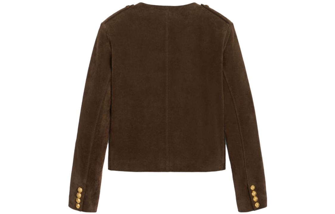 CELINE Leather Jackets Women's Umber