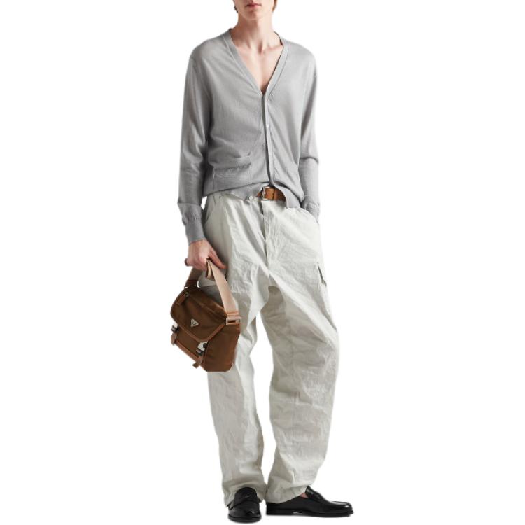 PRADA Casual Pants Men's Gray White