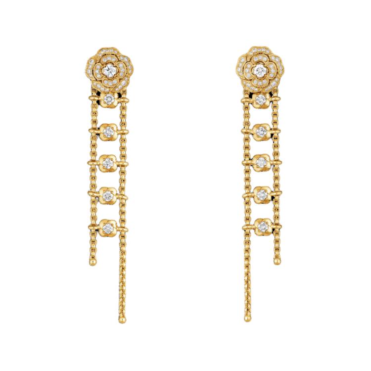 CHANEL 18K Gold Earrings Women's Gold