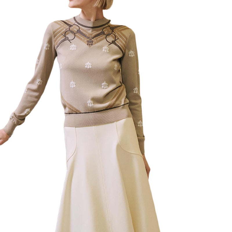 HERMES FW24 Sweater Women's Beige