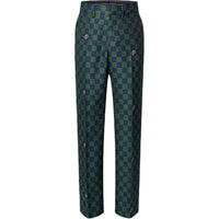 LOUIS VUITTON Jacquard Damier Wool Cigarette Pants