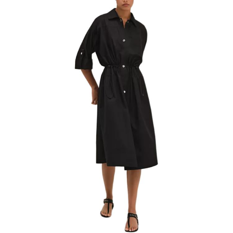 HERMES SS25 Short Sleeved Dress Women's Black