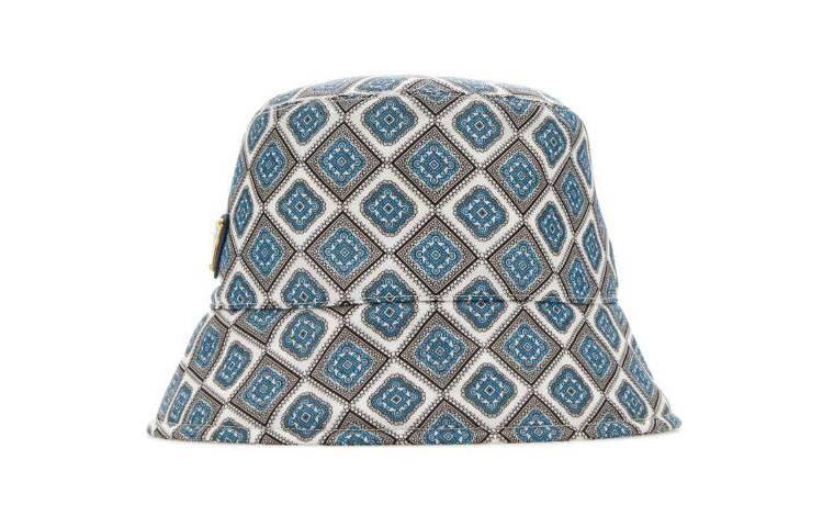 PRADA Cotton Fabric Bucket Hats Women's Blue