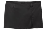 MIU MIU Satin Miniskirt Casual Short Skirts Women's Black