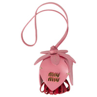 MIU MIU Leather Pendants Women's Pink