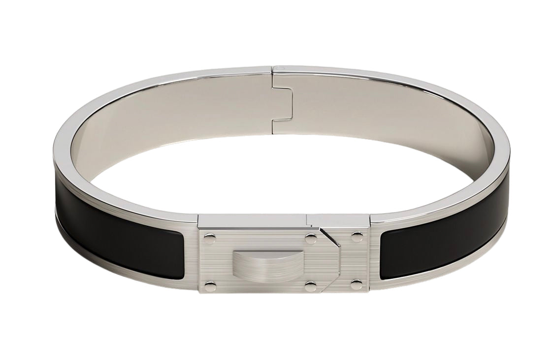 HERMES Bangles Unisex Silver