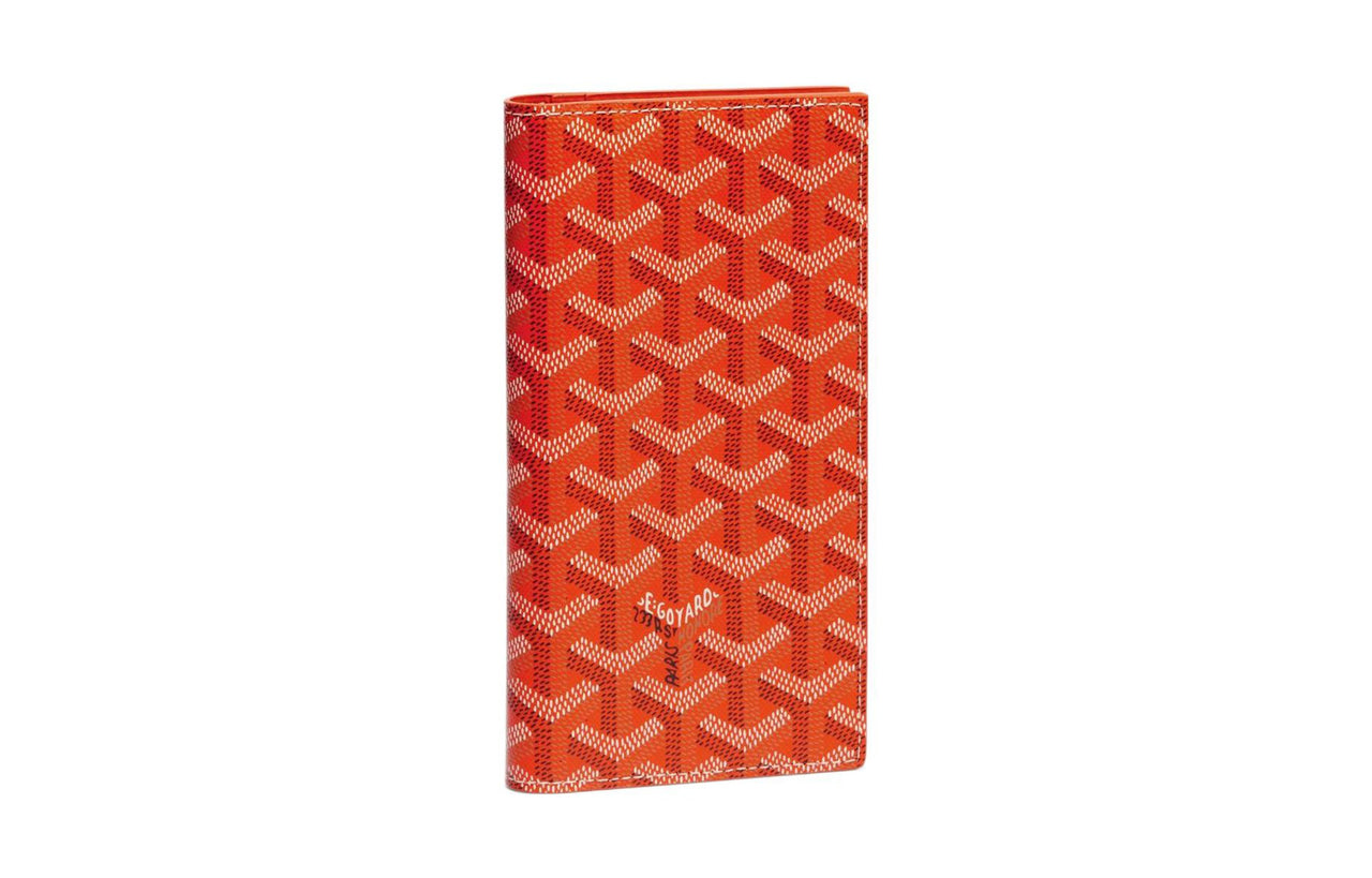 GOYARD SAINT-ROCH Canvas With Leather Dog's Teeth Wallet Unisex Orange
