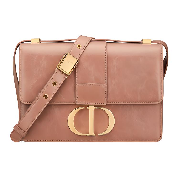 DIOR 30 Montaigne Sheepskin Flap Bag Box Bag Shoulder Bag Crossbody Bag Women's Crimson