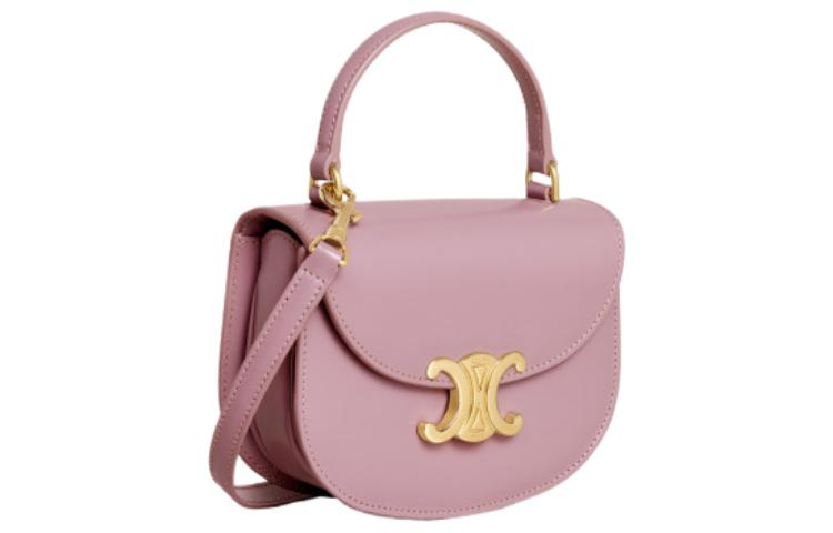 CELINE Besace Cow Leather Shoulder Bag, Crossbody Bag, Handbag Mini Women's Petal Color
