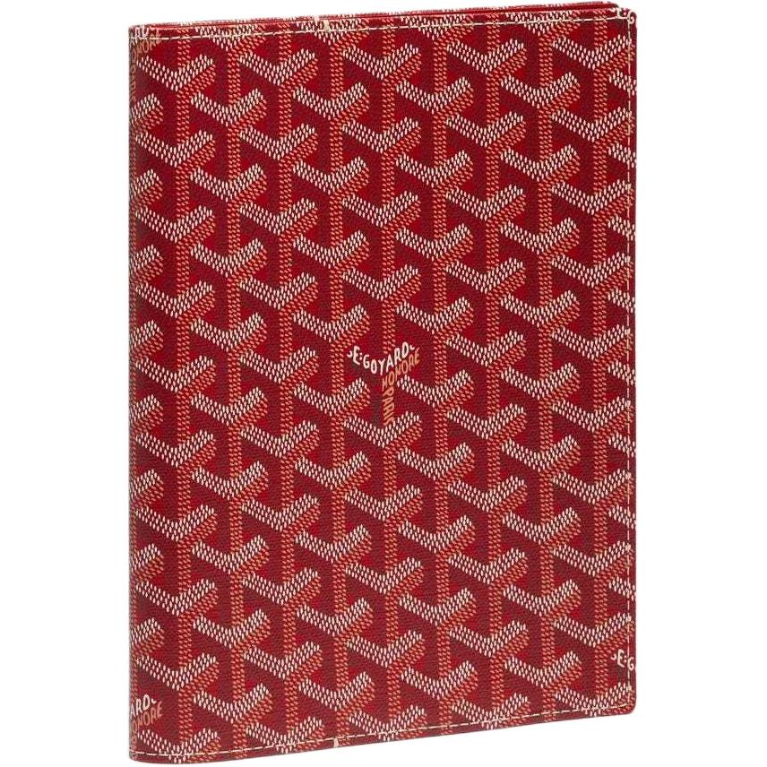 GOYARD Canvas With Calfskin Storage Bag Unisex Red