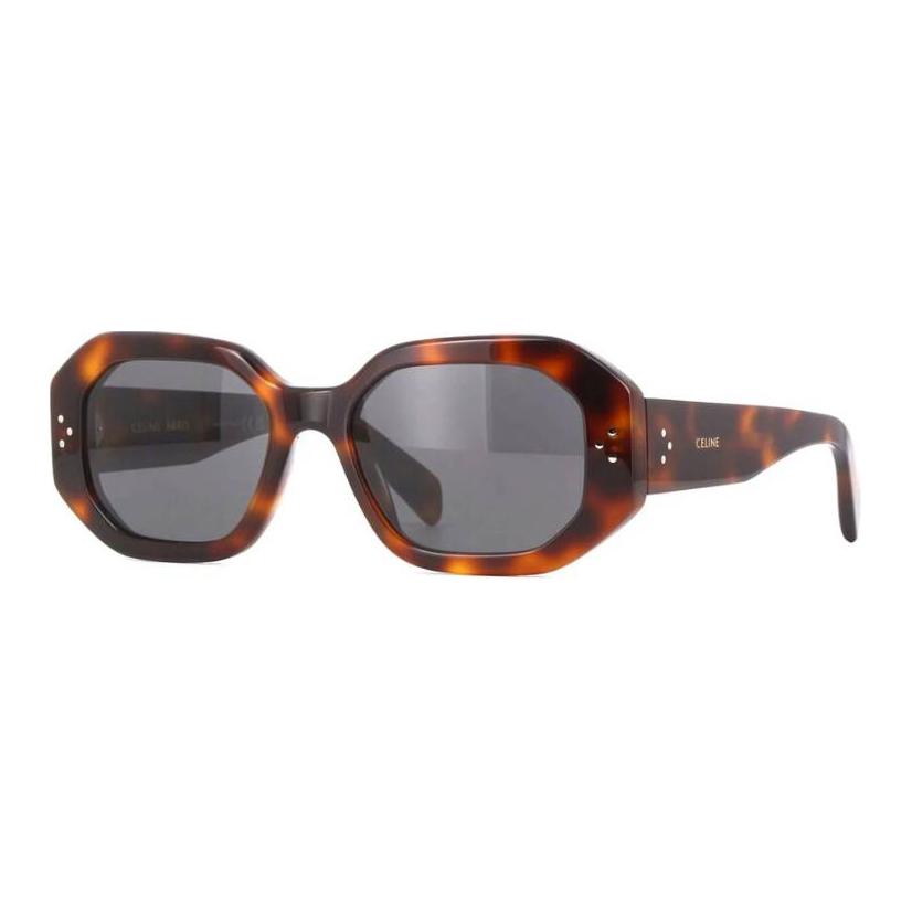 CELINE Acetate Irregular Shape Sunglasses Women's Brown