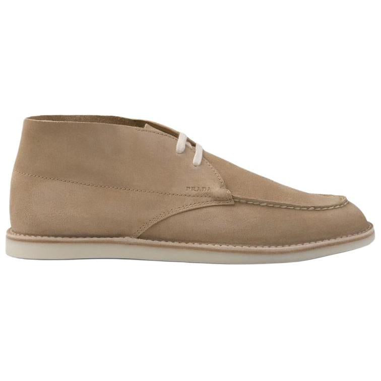 PRADA Delavé Ankle Boots Men's Light Brown