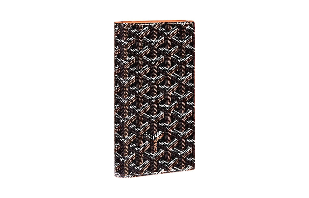 GOYARD SAINT LAMBERT Canvas With Leather Cell Phone Pouch Wallet Men's Brown