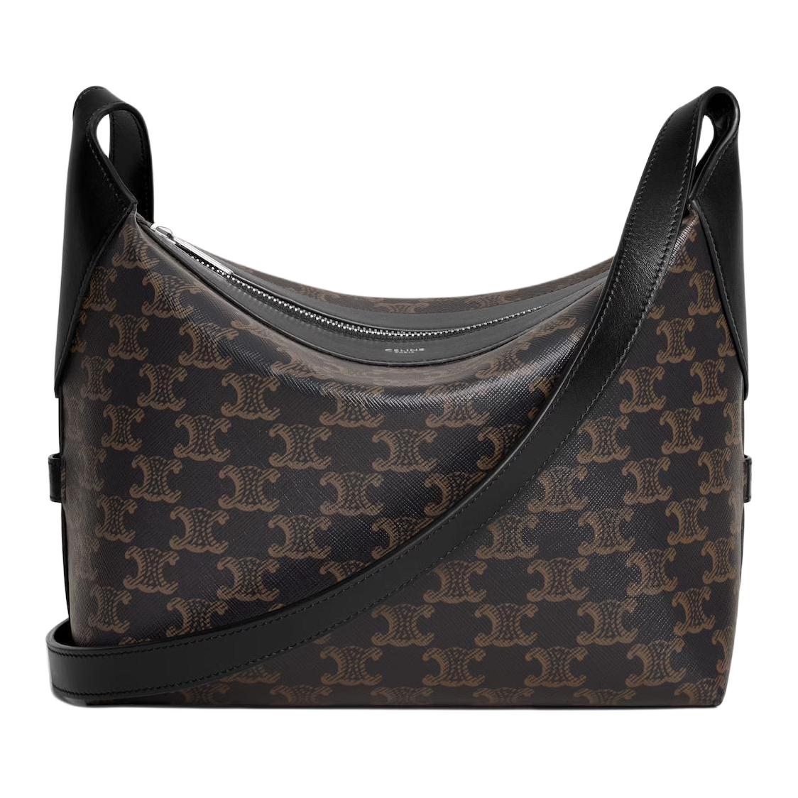 CELINE Calfskin Shoulder Bag Women's Black