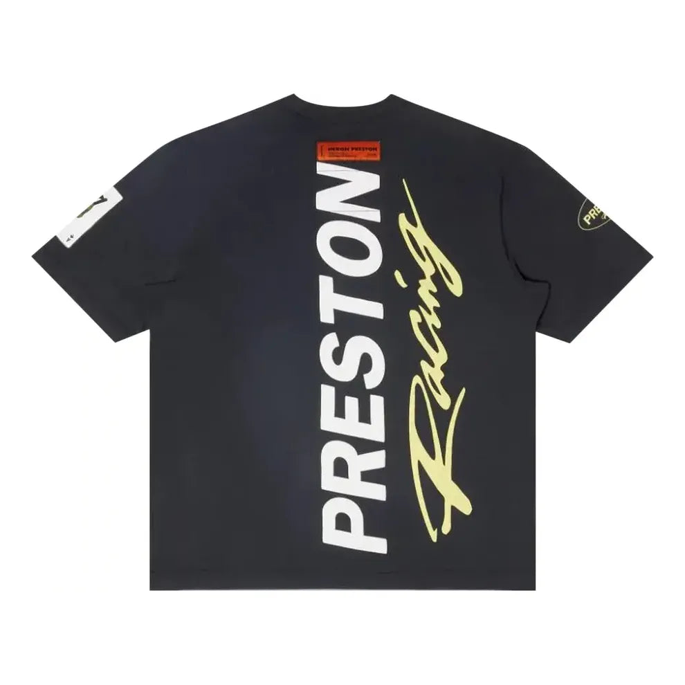 HERON PRESTON Fw22 Preston Racing T-Shirt 'Black' HMAA032S23JER0081001