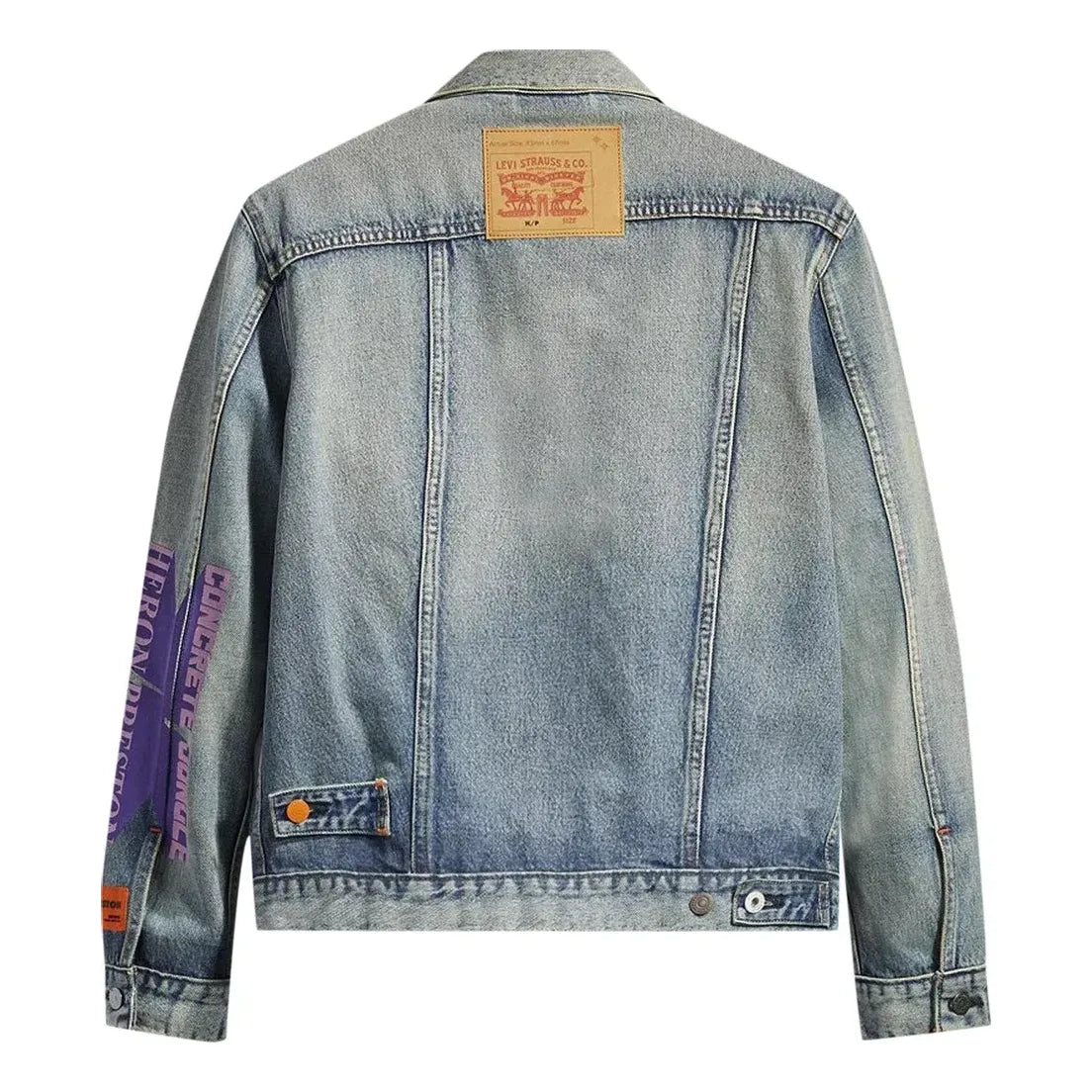 HERON PRESTON x Levi's Trucker Jacket 'Concrete Vintage Wash' HMYE006S209250077300