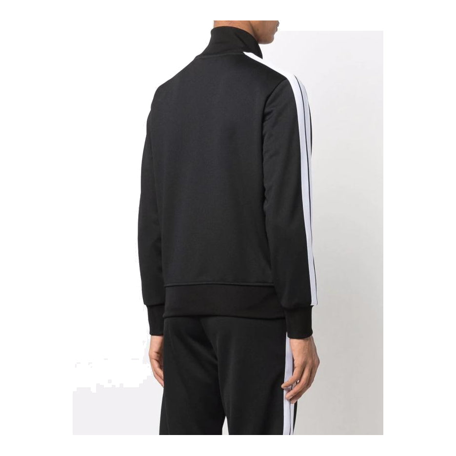 جاكيت رياضي كلاسيكي من Palm Angels SS22 باللون الأسود والأبيض PMBD001C99FAB0011001