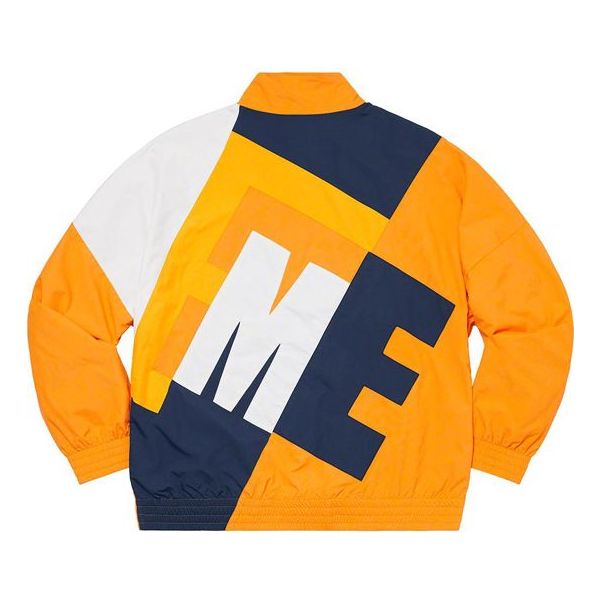 Supreme Big Letter Track Jacket 'Yellow White Navy' SUP-SS20-563
