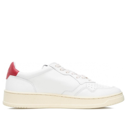 Autry Medalist Leather Low 'White Red' AULM-LL21