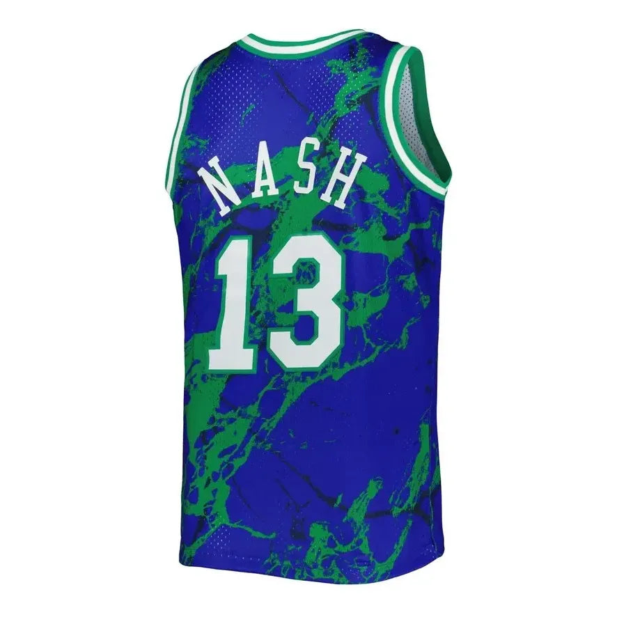 Mitchell & Ness x NBA Dallas Mavericks 1998-99 Marble Swingman Jersey 'Steve Nash 13' TFSM1278-DMA98SNABLUE