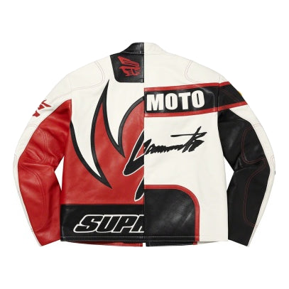 Supreme x Yohji Yamamoto x Vanson Leather Split Jacket 'White Black White' SUP-FW22-415