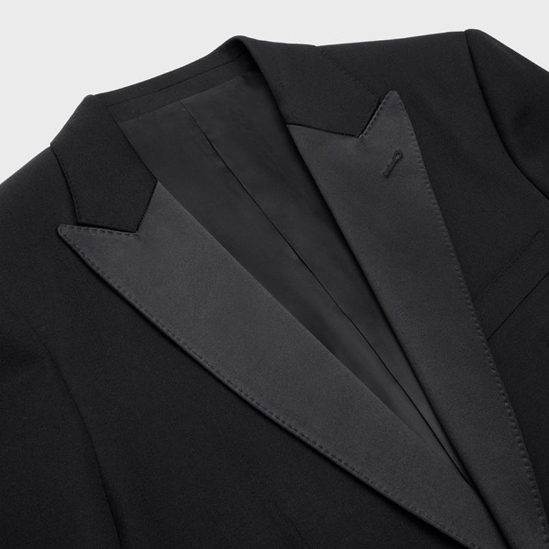 CELINE Classic Tux Jacket In Grain De Poudre