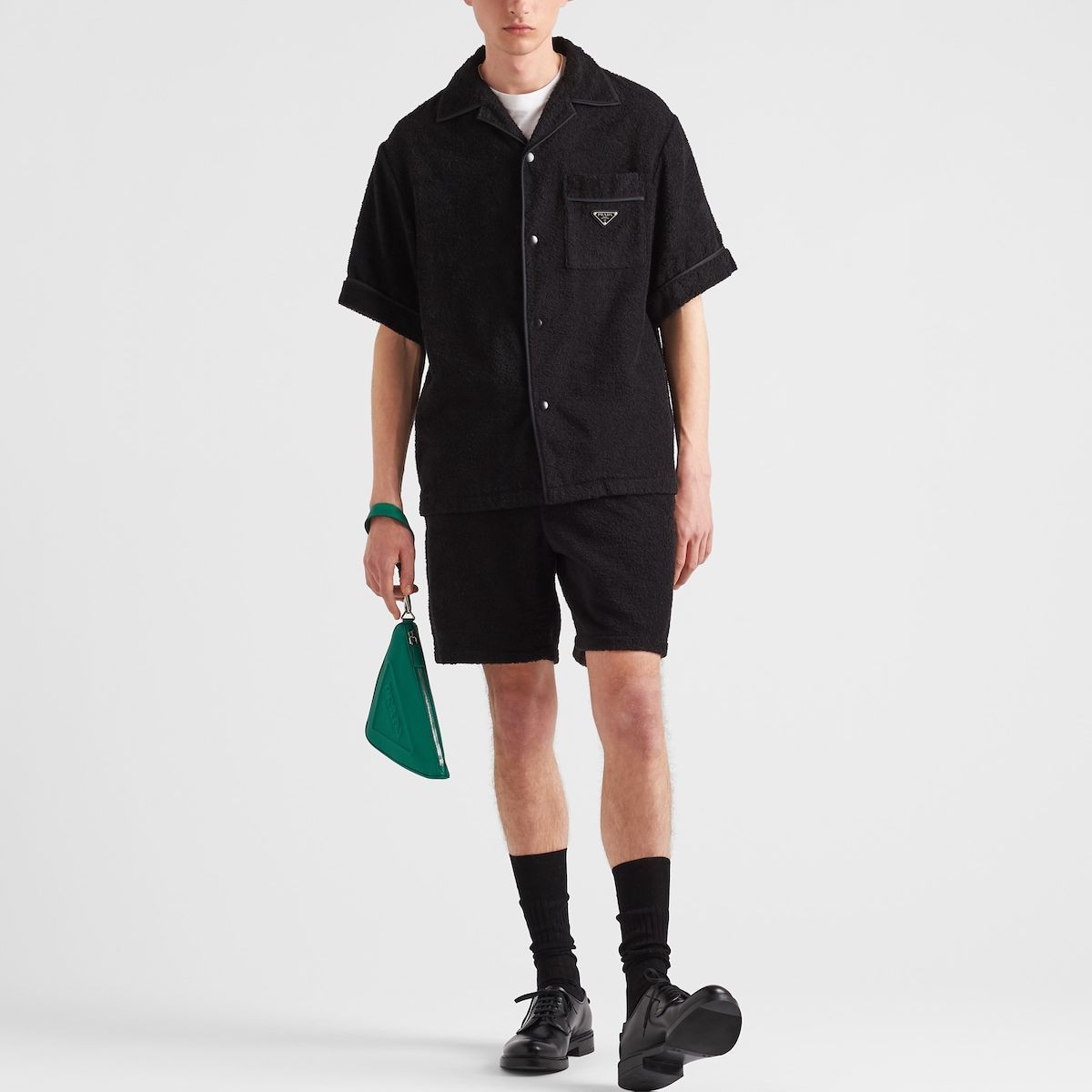 PRADA Cotton Terry Shorts Casual Shorts Men's Fitted