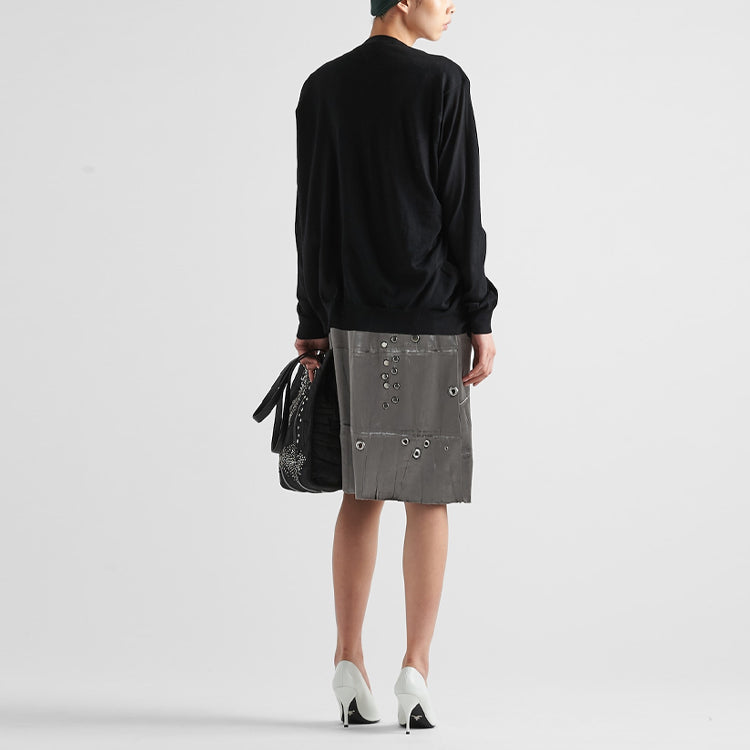 PRADA Embroidered Velvet Dress