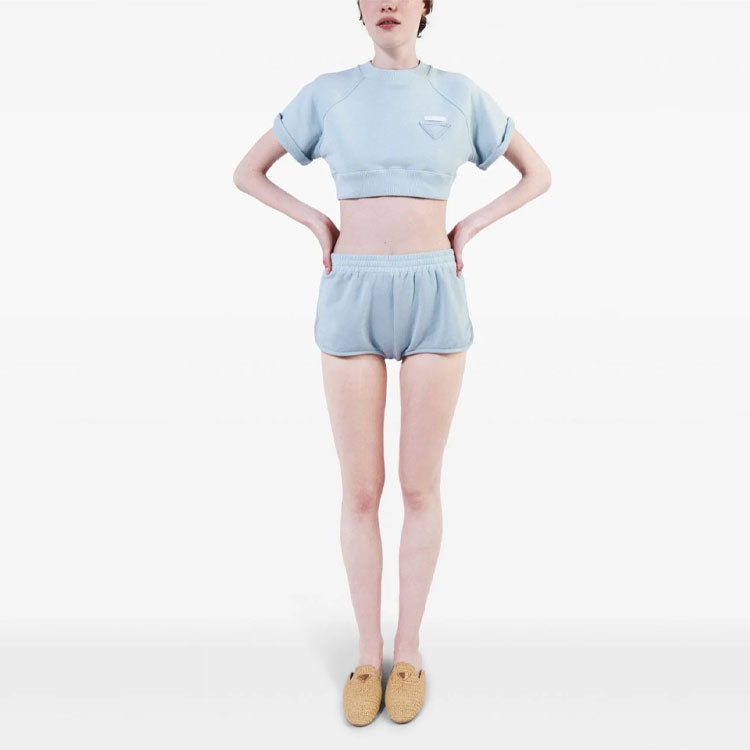 PRADA SS24 Casual Shorts Women's Pink Blue