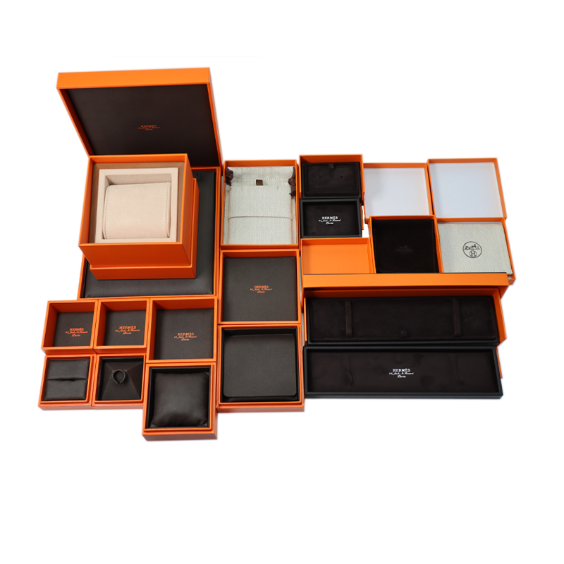 HERMES Calfskin Palladium-Plated Bracelets Men's Dark Blue