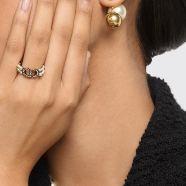 DIOR Metal Rings Women's Antique Gold