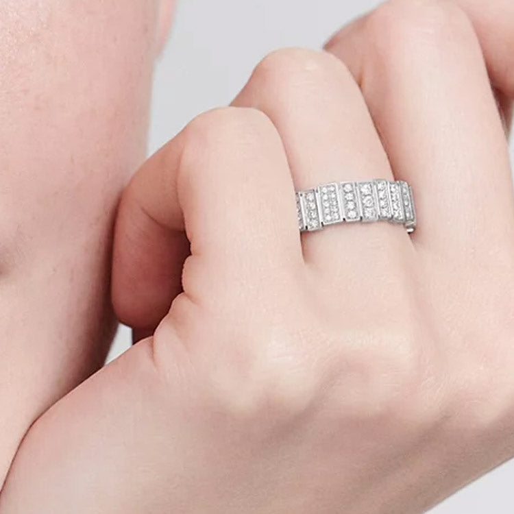 DIOR 18K White Gold Rings Women's Silver