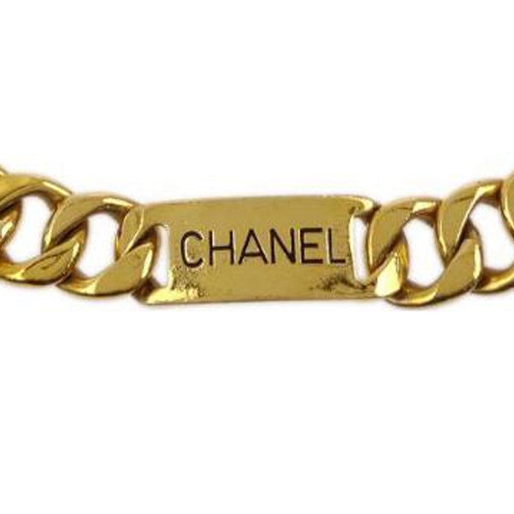 CHANEL 1990 2000s Logo Chain Belt